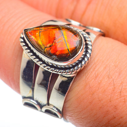 Ammolite Rings handcrafted by Ana Silver Co - RING72908
