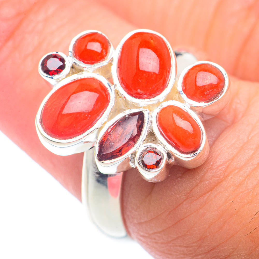 Red Onyx Rings handcrafted by Ana Silver Co - RING72909