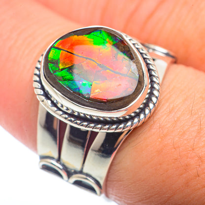 Ammolite Rings handcrafted by Ana Silver Co - RING72925