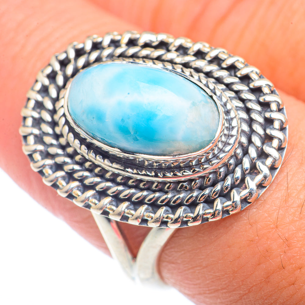 Larimar Rings handcrafted by Ana Silver Co - RING72931