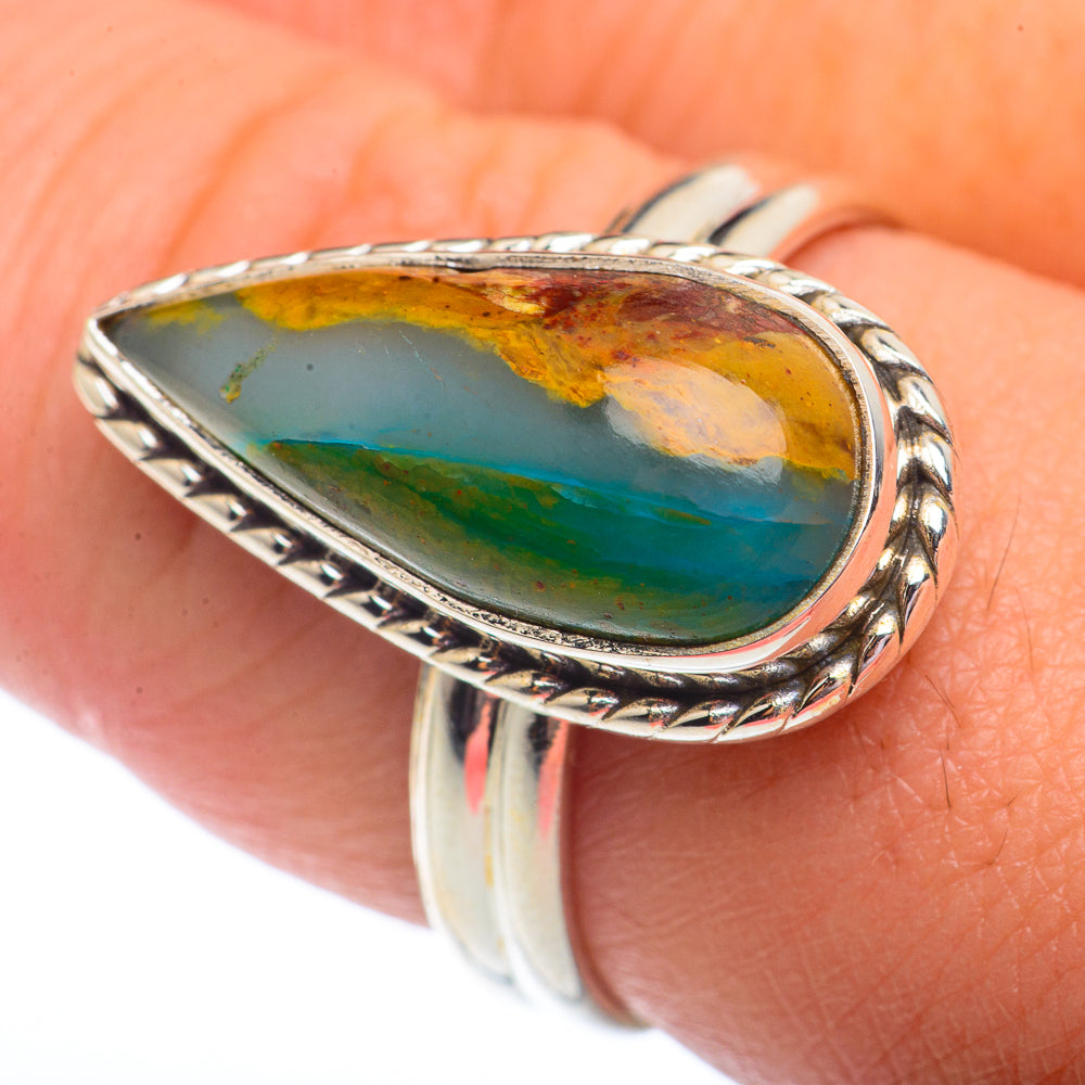 Peruvian Opal Rings handcrafted by Ana Silver Co - RING72934