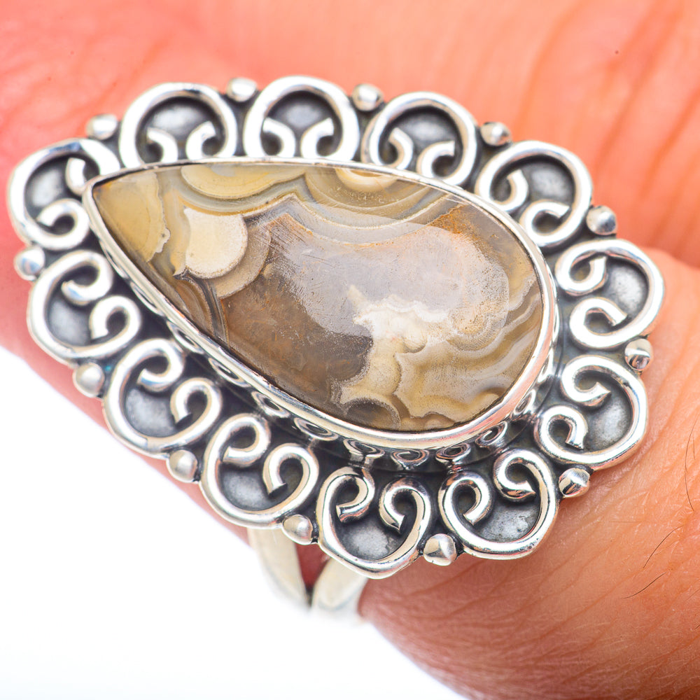 Laguna Lace Agate Rings handcrafted by Ana Silver Co - RING72939