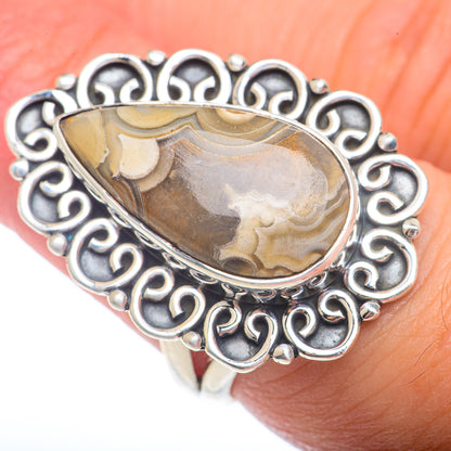 Laguna Lace Agate Rings handcrafted by Ana Silver Co - RING72939