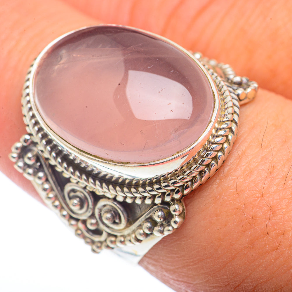 Rose Quartz Rings handcrafted by Ana Silver Co - RING72945
