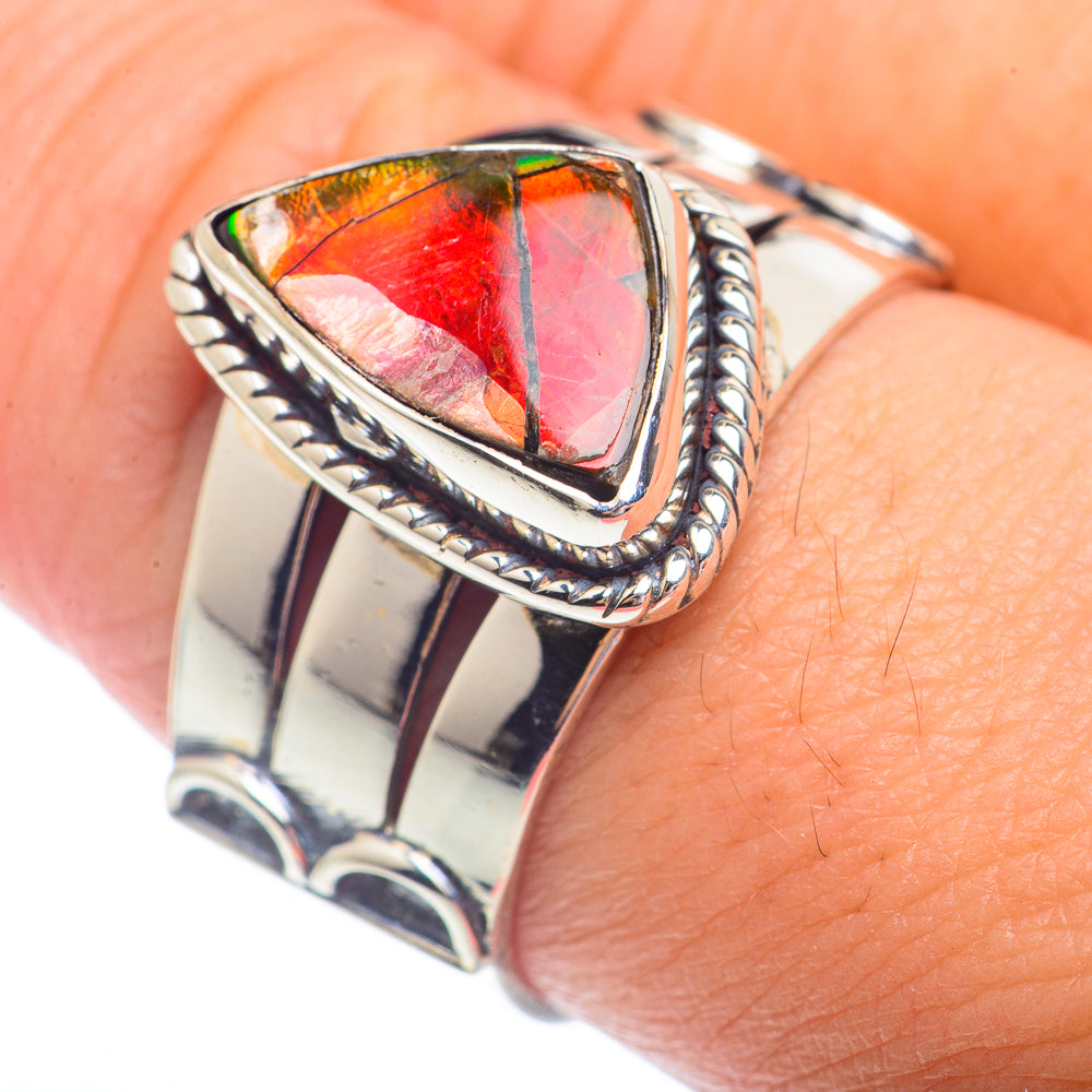 Ammolite Rings handcrafted by Ana Silver Co - RING72948