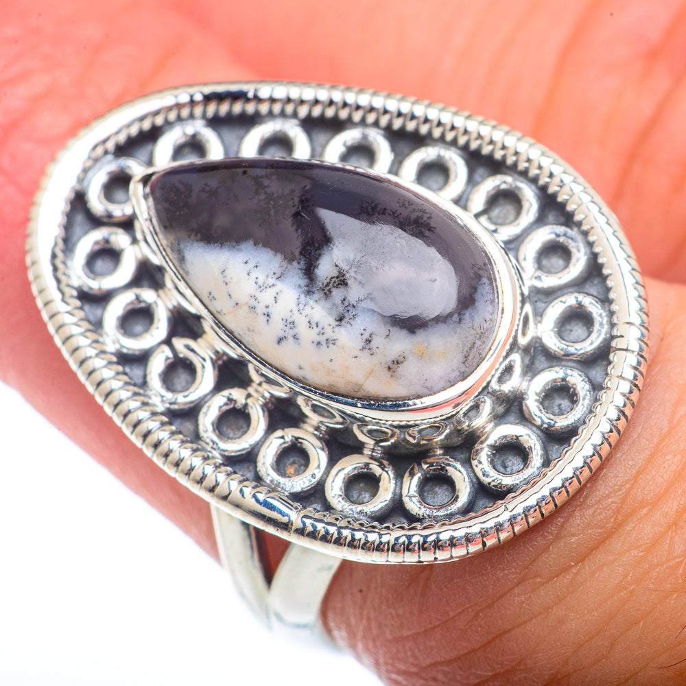 Dendritic Opal Rings handcrafted by Ana Silver Co - RING72960