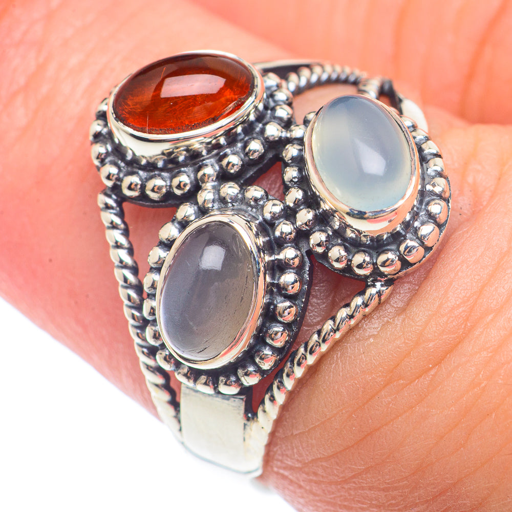 Aqua Chalcedony Rings handcrafted by Ana Silver Co - RING72965