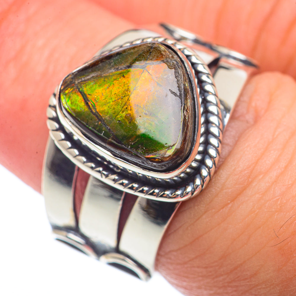 Ammolite Rings handcrafted by Ana Silver Co - RING72966