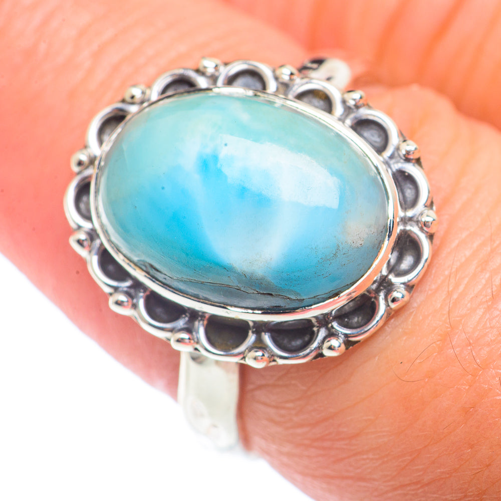 Larimar Rings handcrafted by Ana Silver Co - RING72974