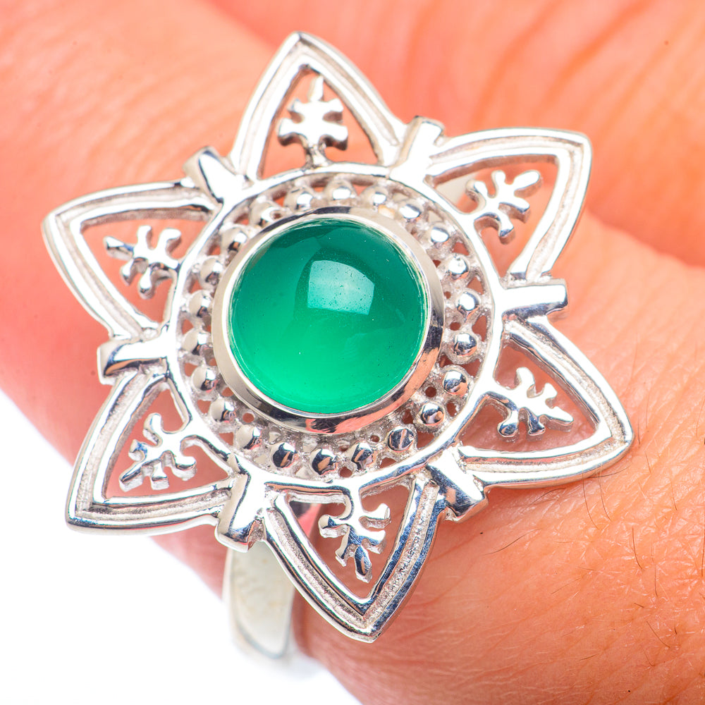 Green Onyx Rings handcrafted by Ana Silver Co - RING72978