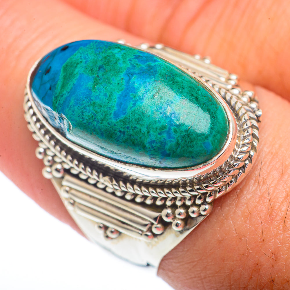 Chrysocolla Rings handcrafted by Ana Silver Co - RING72979