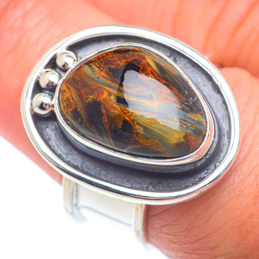 Golden Pietersite Rings handcrafted by Ana Silver Co - RING72984