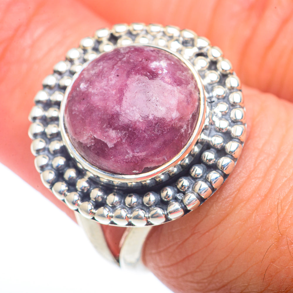 Lepidolite Rings handcrafted by Ana Silver Co - RING72987