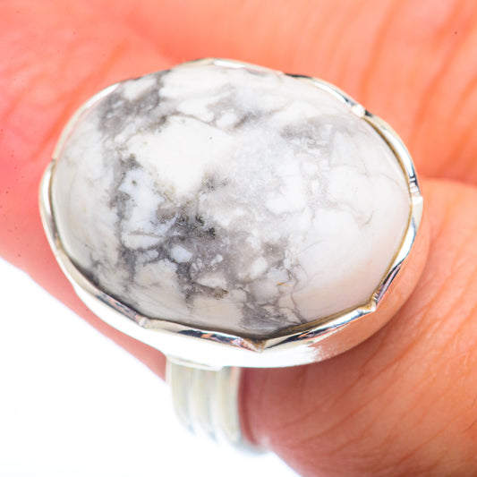 Howlite Rings handcrafted by Ana Silver Co - RING73000