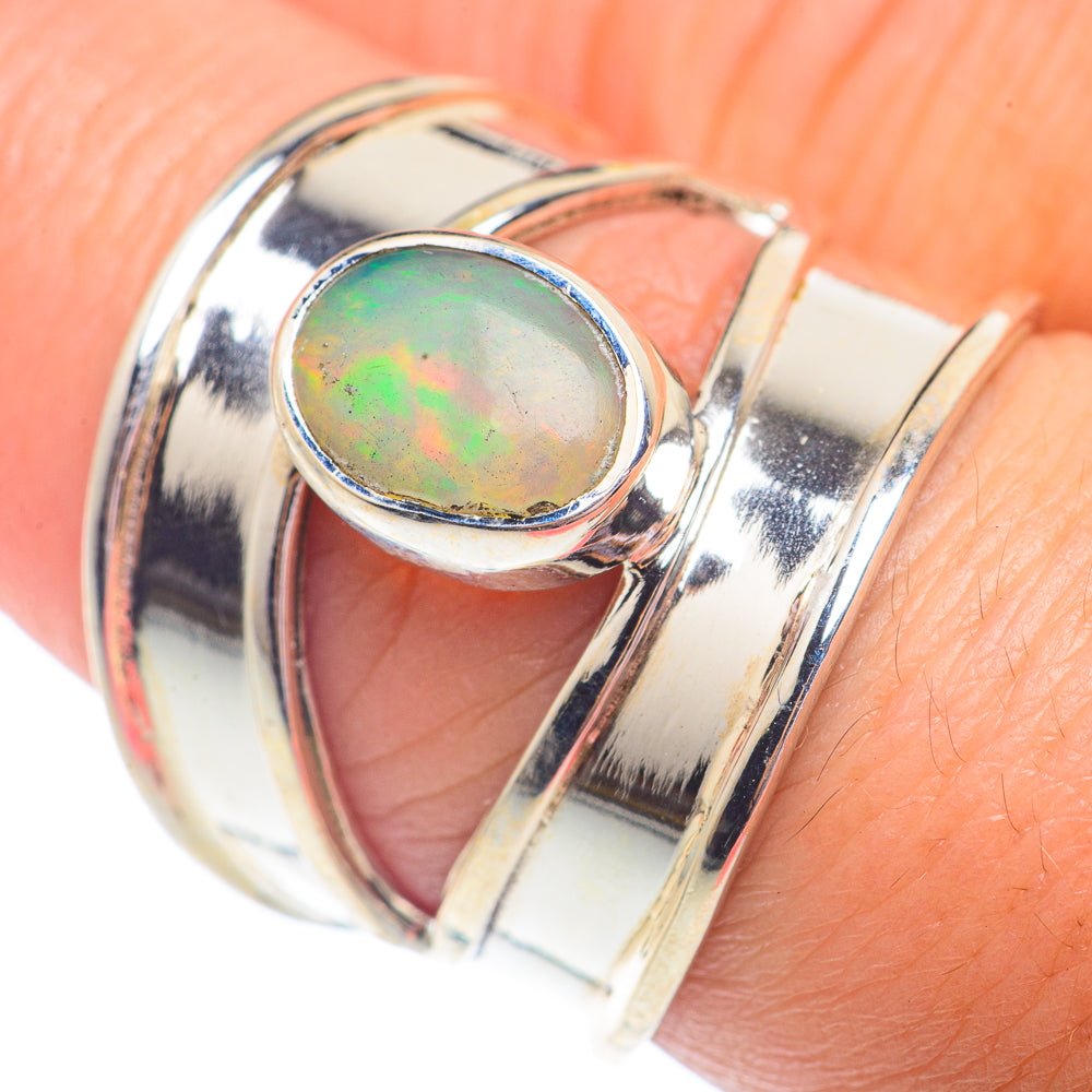 Ethiopian Opal Rings handcrafted by Ana Silver Co - RING73005