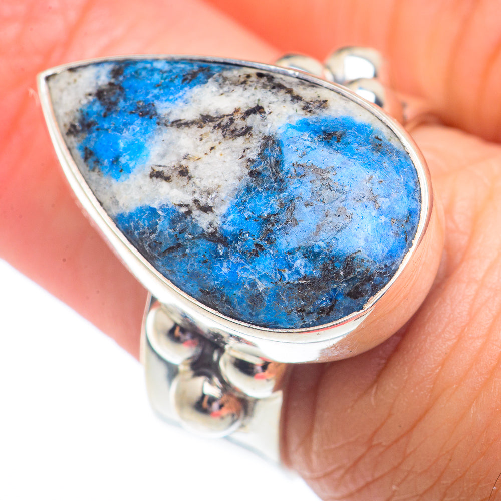 K2 Blue Azurite Rings handcrafted by Ana Silver Co - RING73010