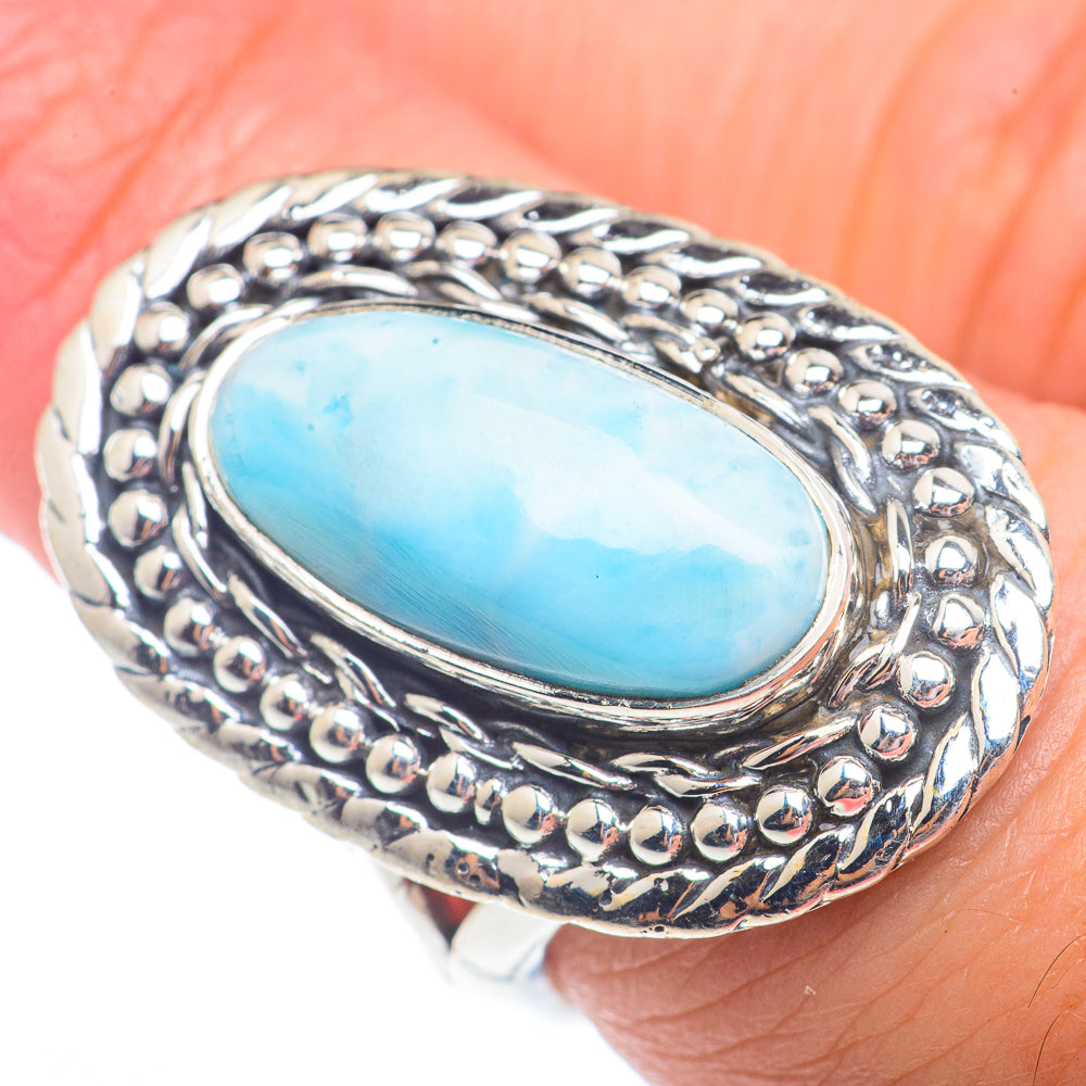 Larimar Rings handcrafted by Ana Silver Co - RING73012