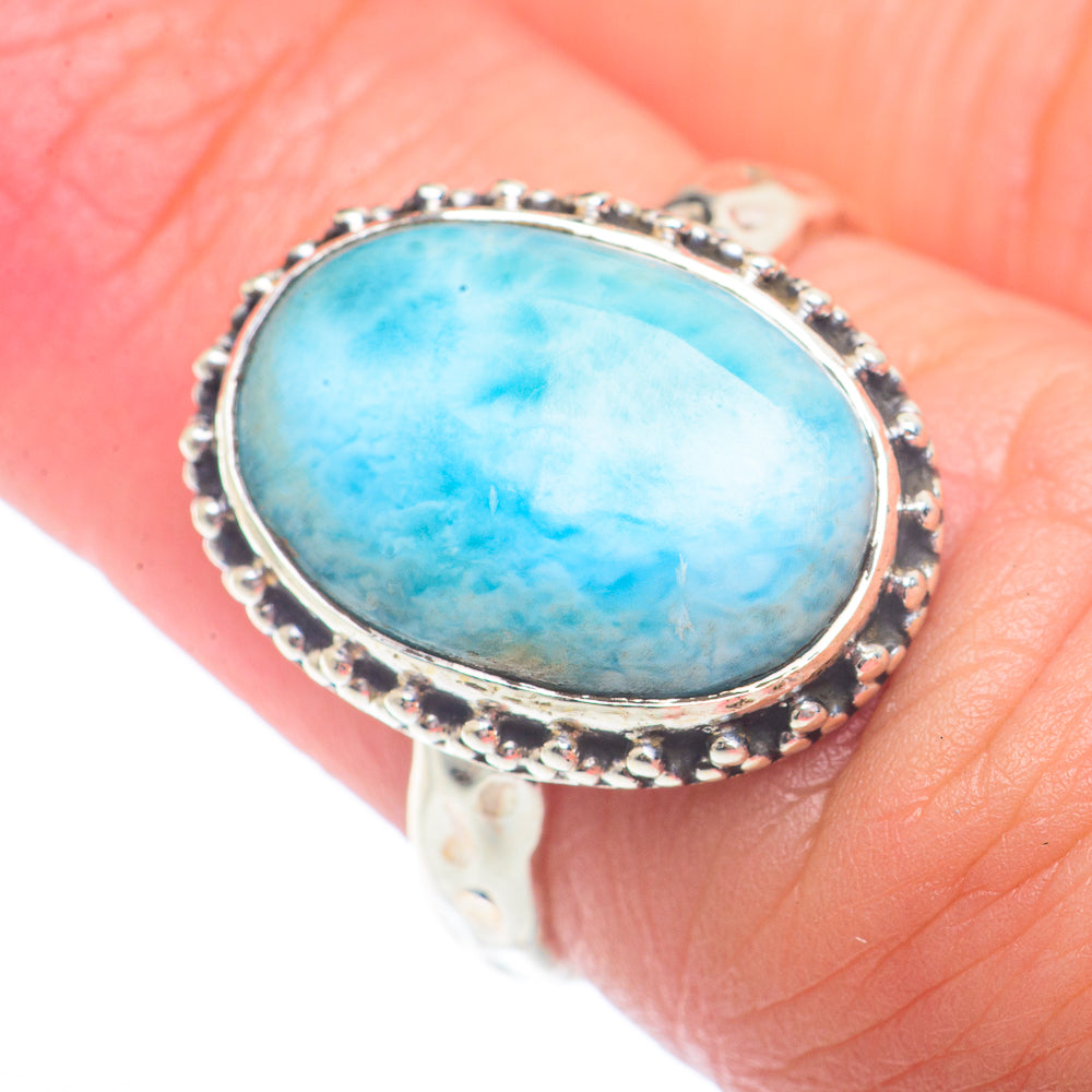 Larimar Rings handcrafted by Ana Silver Co - RING73014