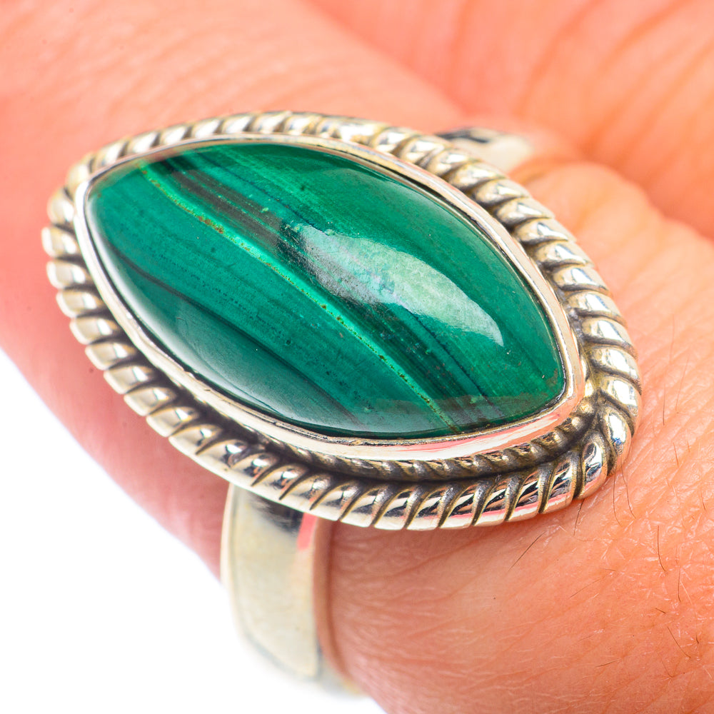 Malachite Rings handcrafted by Ana Silver Co - RING73017