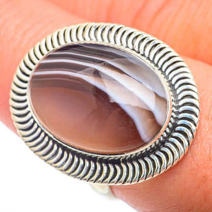 Botswana Agate Rings handcrafted by Ana Silver Co - RING73018