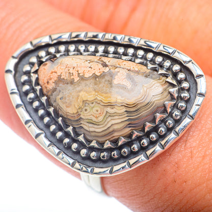 Laguna Lace Agate Rings handcrafted by Ana Silver Co - RING73021