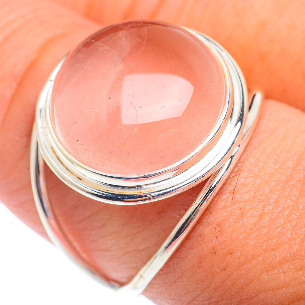 Rose Quartz Rings handcrafted by Ana Silver Co - RING73025