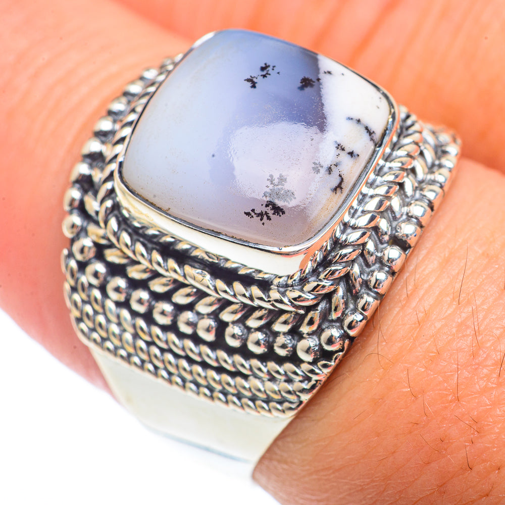 Dendritic Opal Rings handcrafted by Ana Silver Co - RING73036
