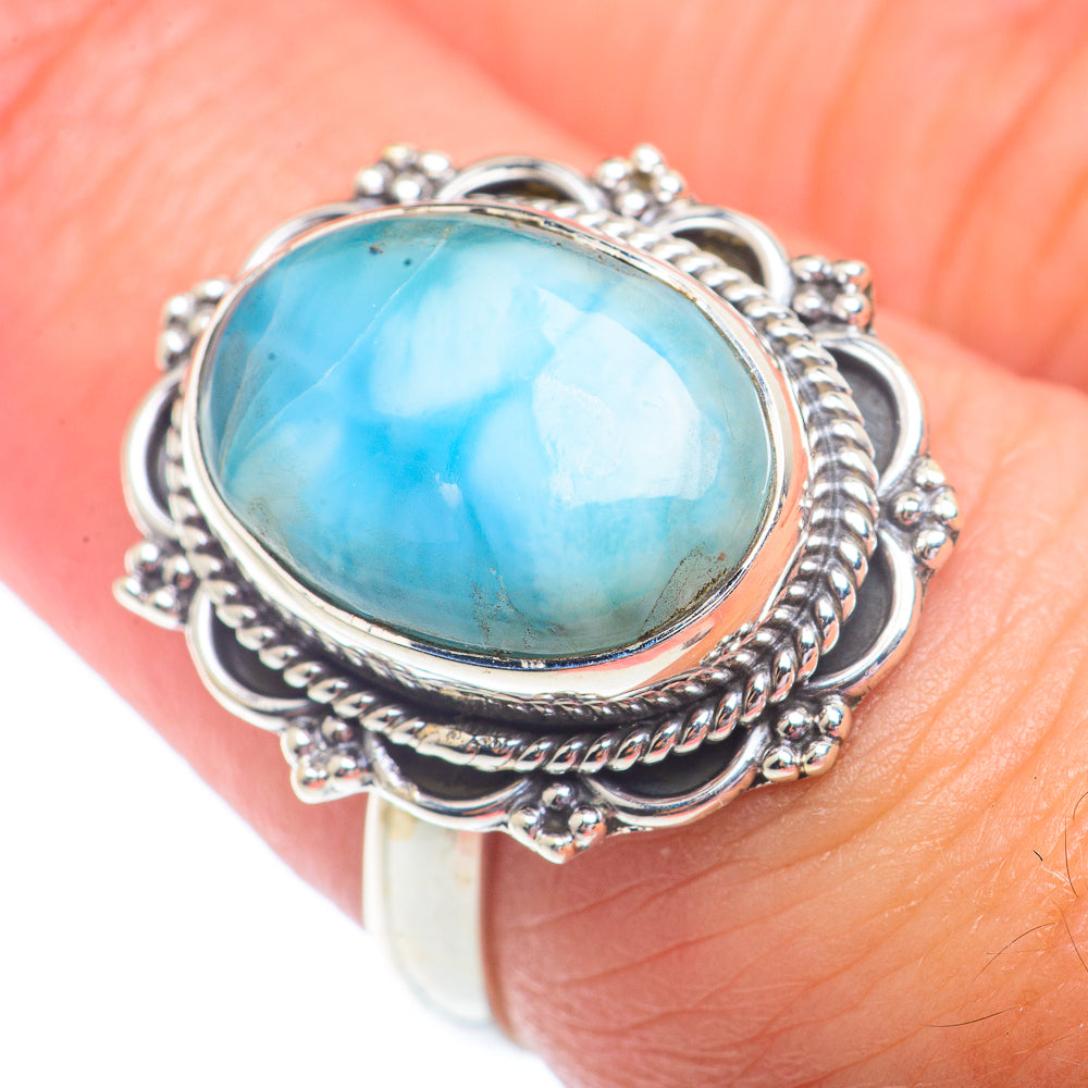 Larimar Rings handcrafted by Ana Silver Co - RING73043