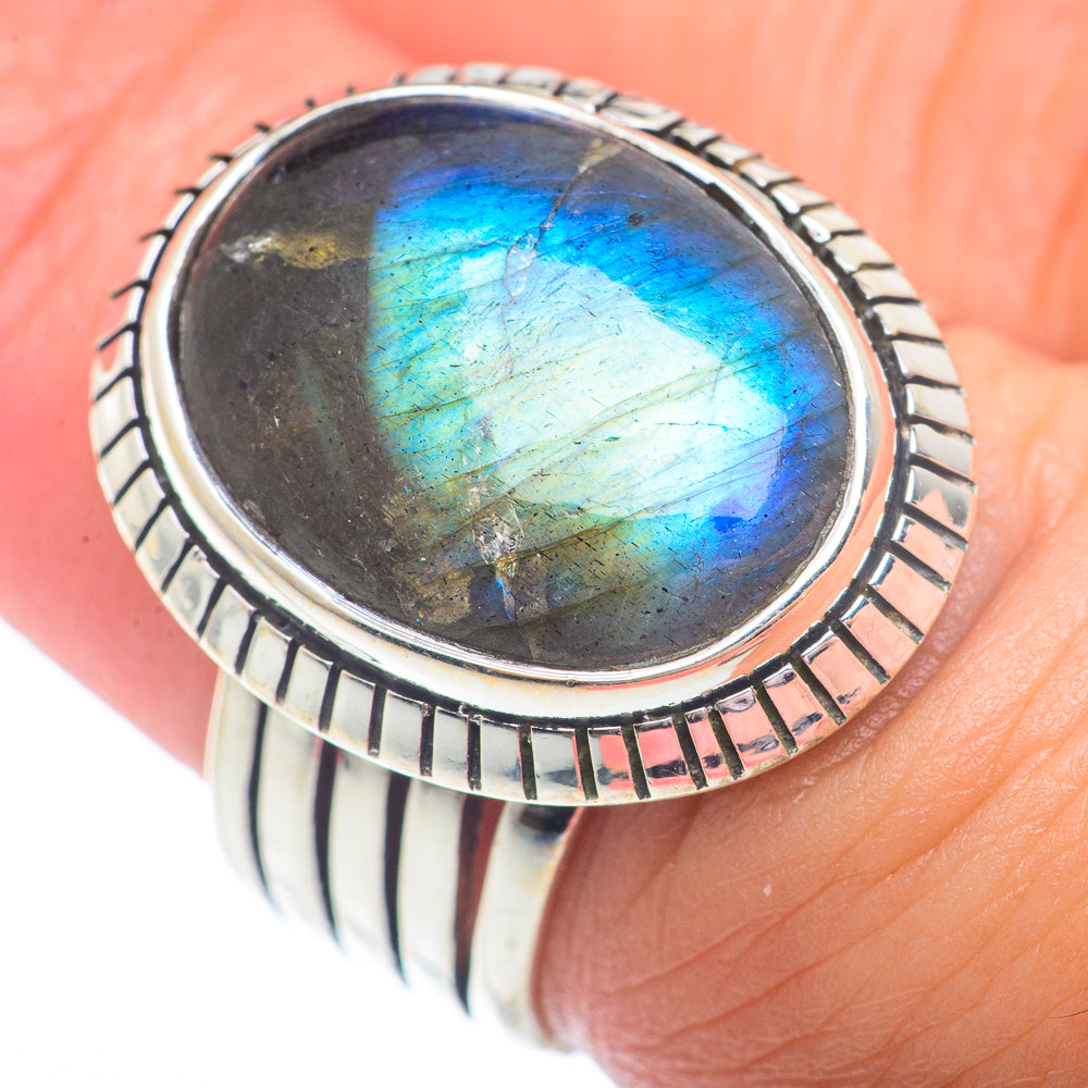 Labradorite Rings handcrafted by Ana Silver Co - RING73044