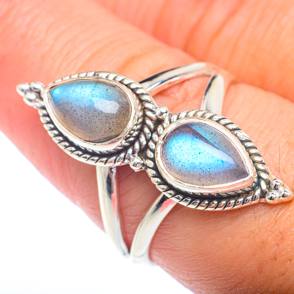 Labradorite Rings handcrafted by Ana Silver Co - RING73045