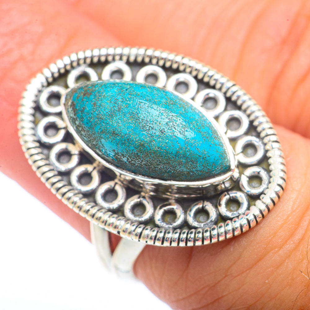Chrysocolla Rings handcrafted by Ana Silver Co - RING73046