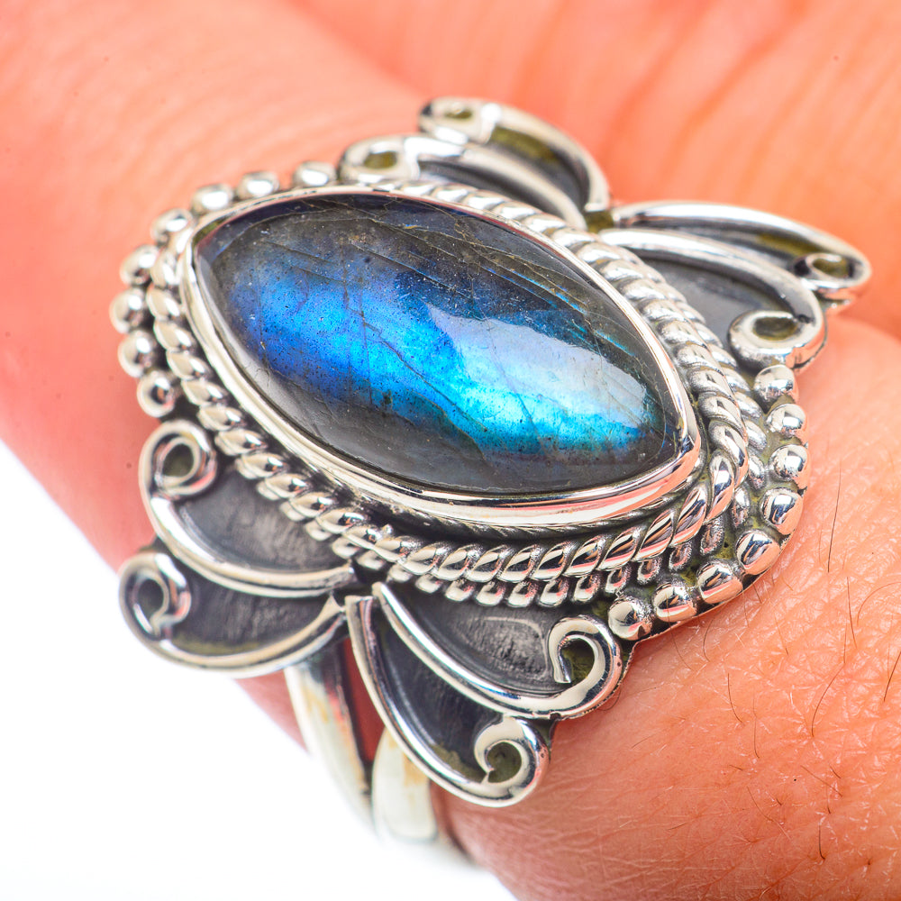 Labradorite Rings handcrafted by Ana Silver Co - RING73047