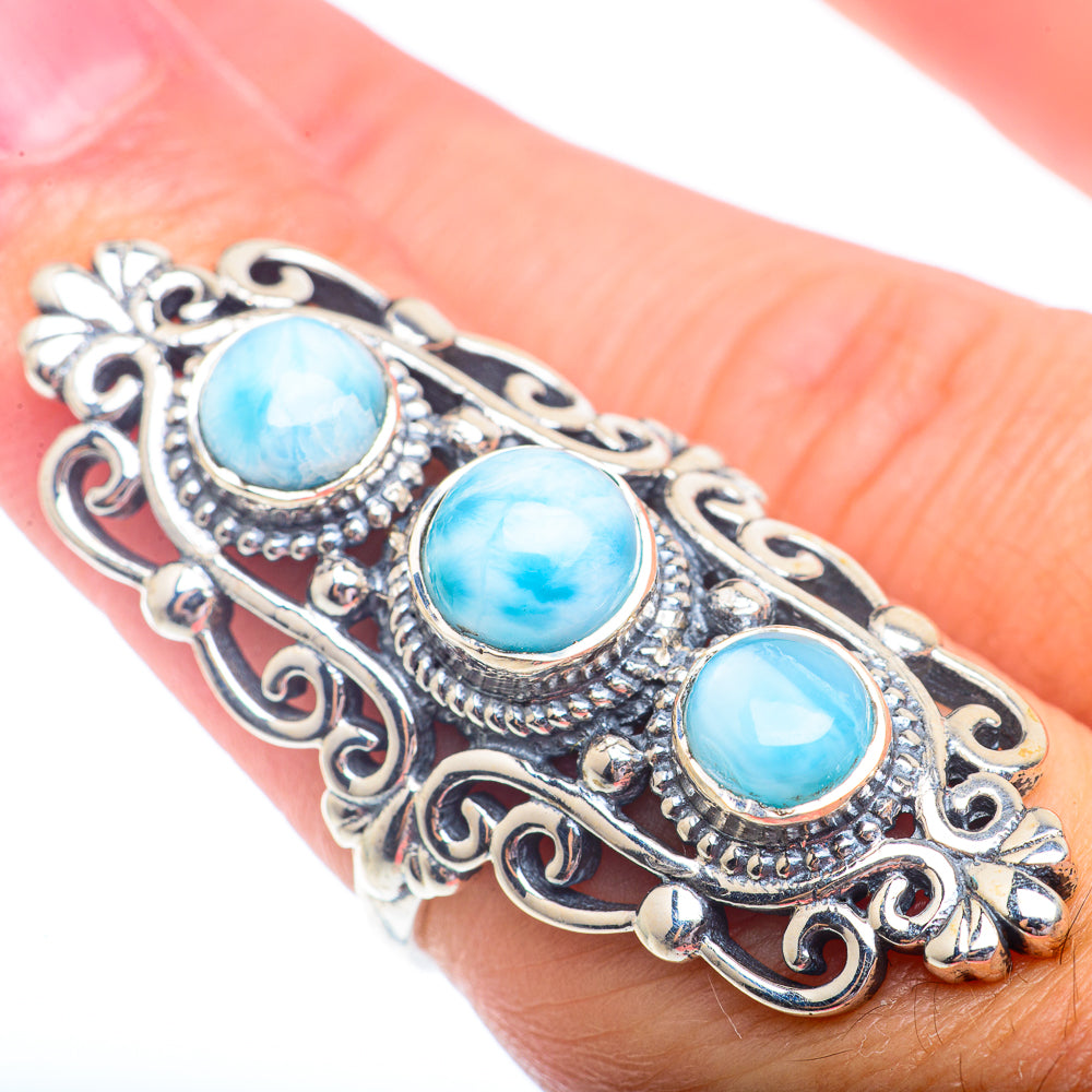 Larimar Rings handcrafted by Ana Silver Co - RING73050