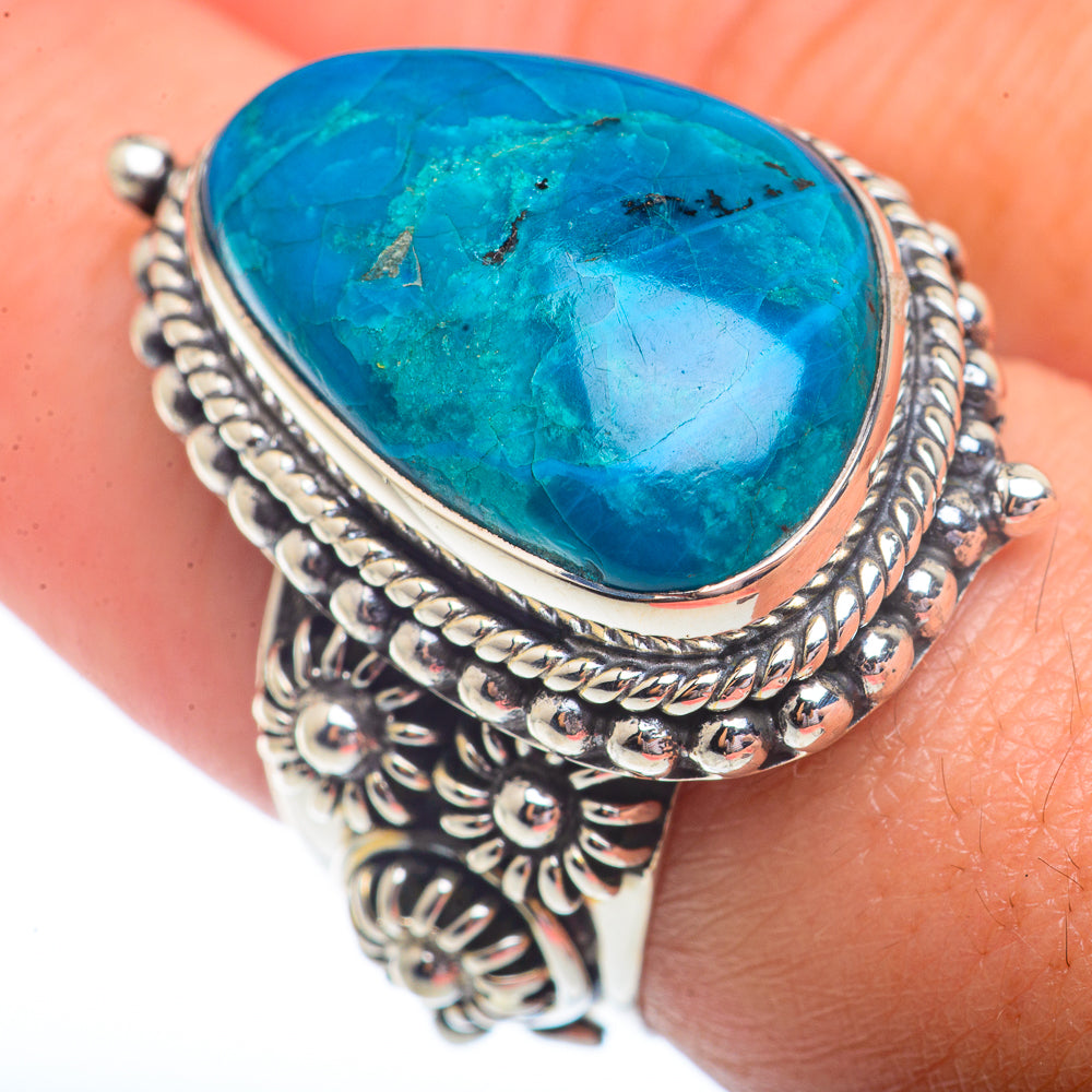 Chrysocolla Rings handcrafted by Ana Silver Co - RING73051