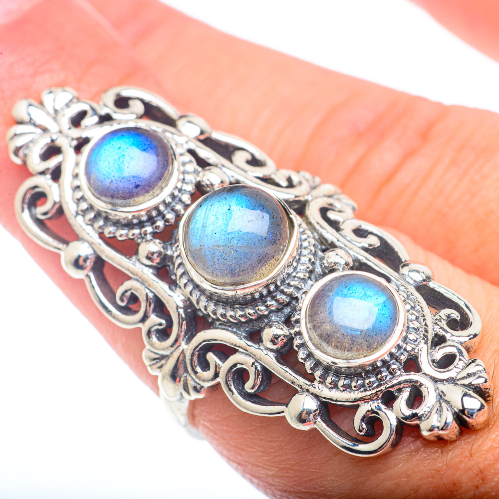 Labradorite Rings handcrafted by Ana Silver Co - RING73053