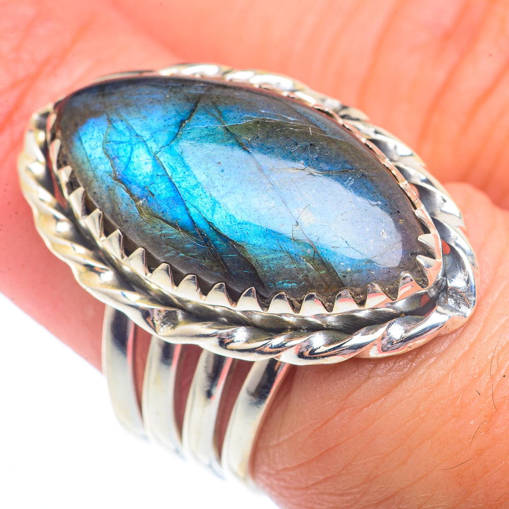 Labradorite Rings handcrafted by Ana Silver Co - RING73054