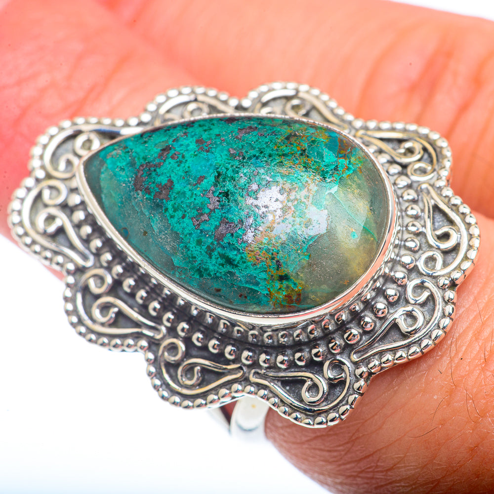 Chrysocolla Rings handcrafted by Ana Silver Co - RING73055