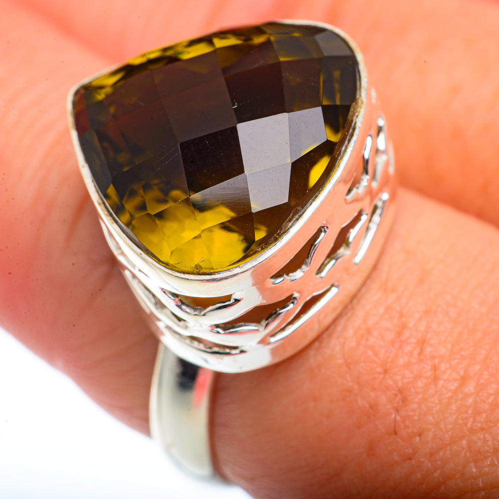 Olive Quartz Rings handcrafted by Ana Silver Co - RING73057