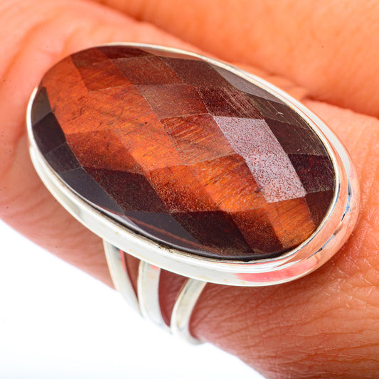 Red Tiger Eye Rings handcrafted by Ana Silver Co - RING73059