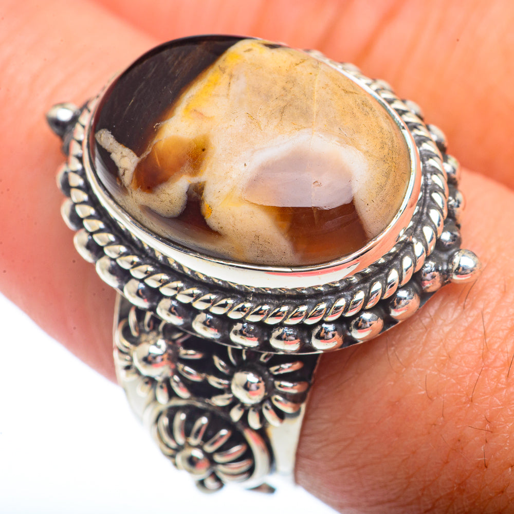 Peanut Wood Jasper Rings handcrafted by Ana Silver Co - RING73061