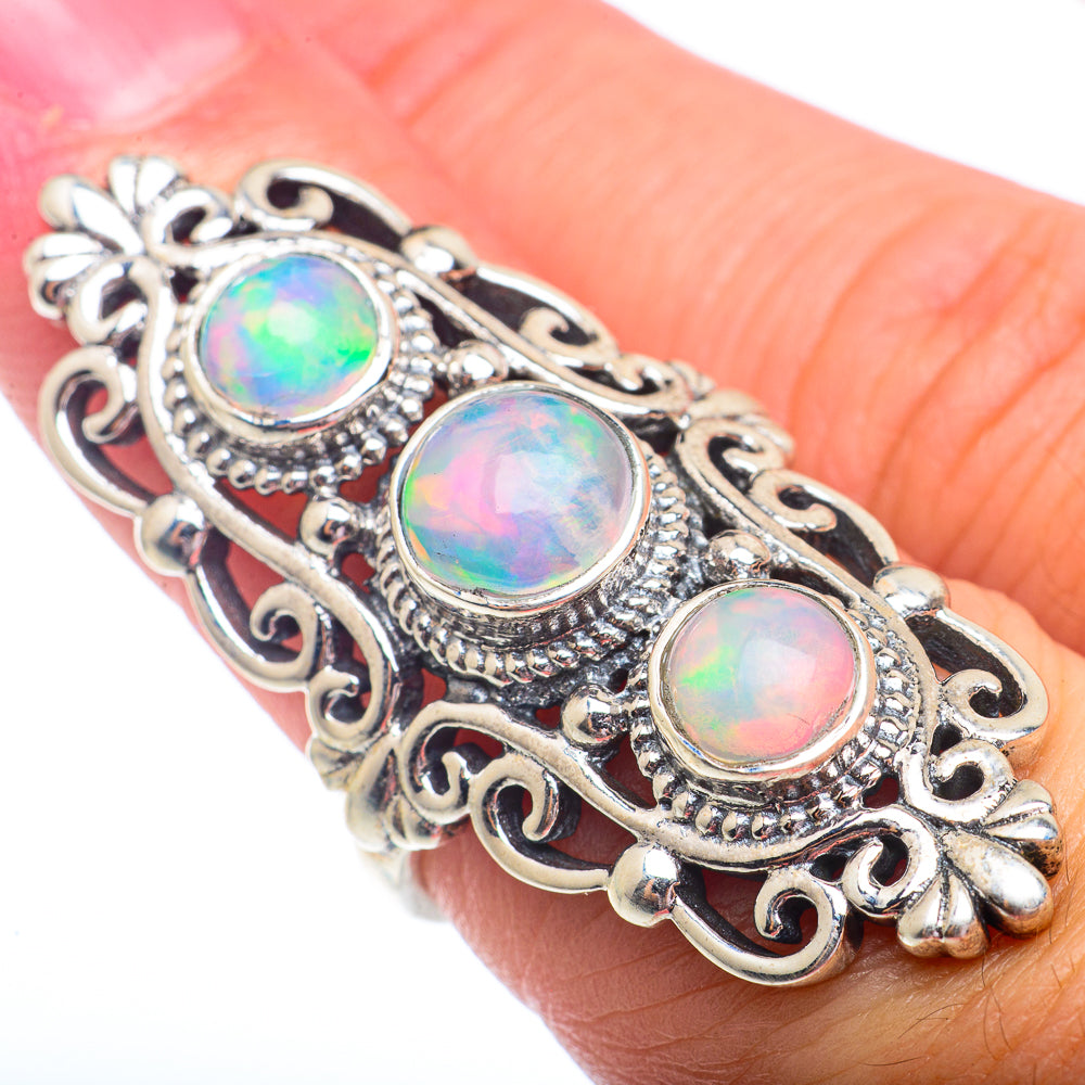 Ethiopian Opal Rings handcrafted by Ana Silver Co - RING73085