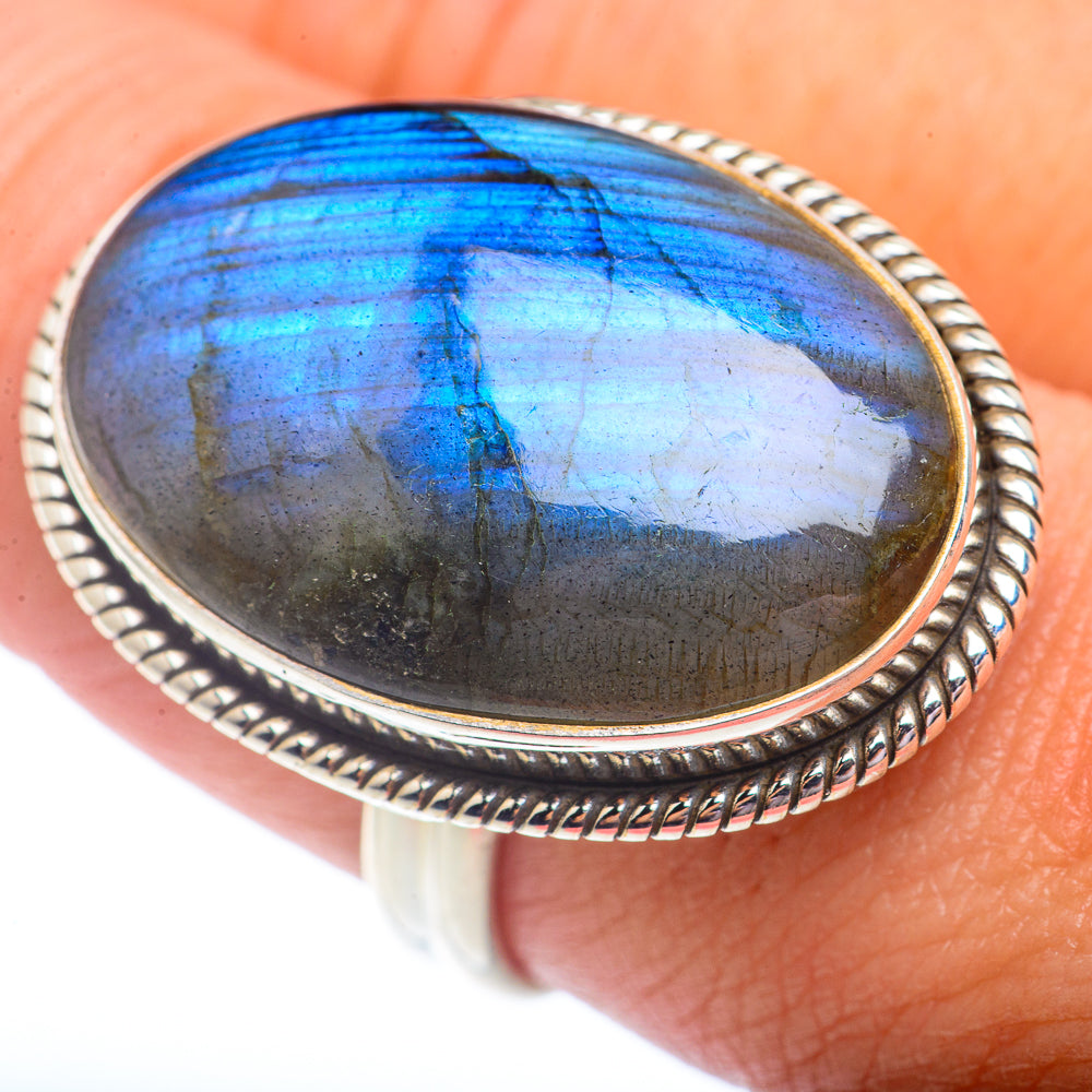 Labradorite Rings handcrafted by Ana Silver Co - RING73094
