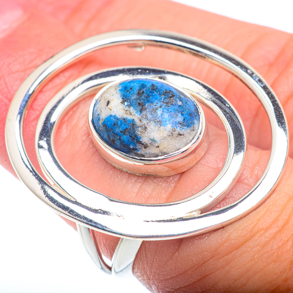 K2 Blue Azurite Rings handcrafted by Ana Silver Co - RING73099