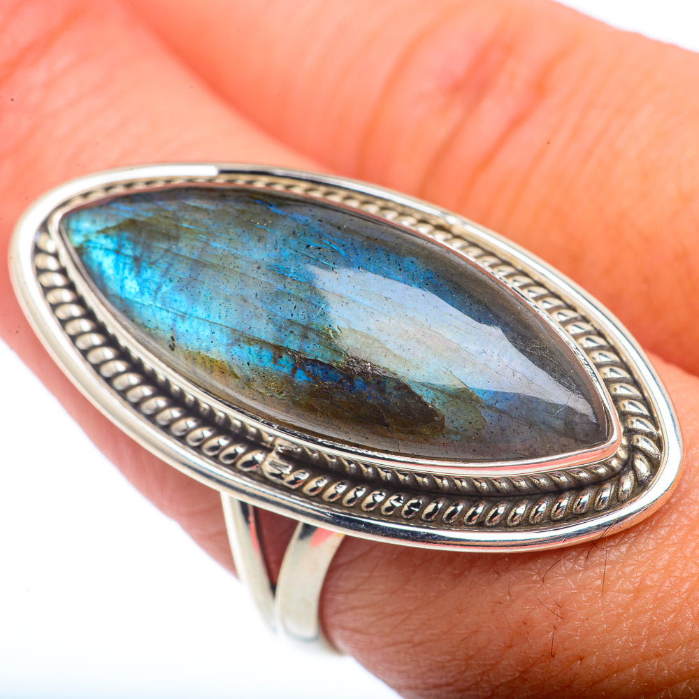 Labradorite Rings handcrafted by Ana Silver Co - RING73102