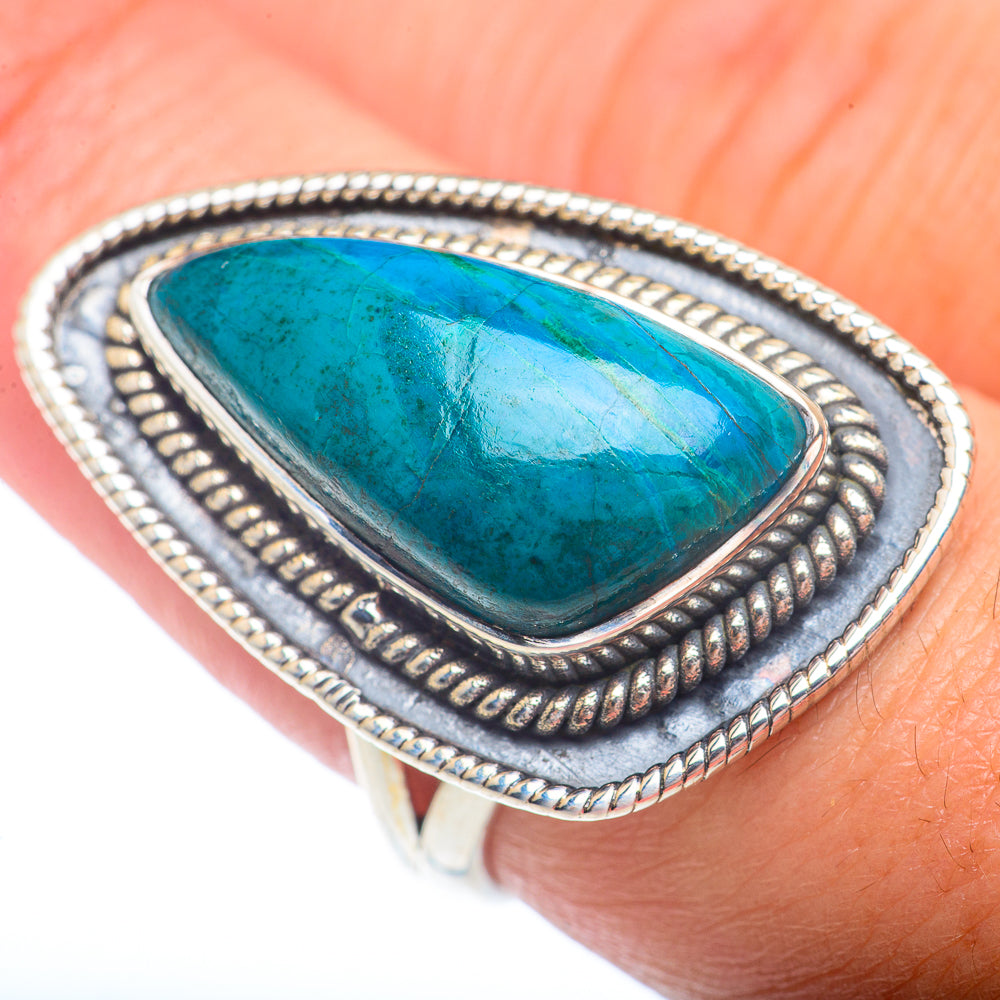 Chrysocolla Rings handcrafted by Ana Silver Co - RING73103