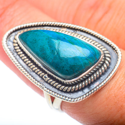 Chrysocolla Rings handcrafted by Ana Silver Co - RING73103