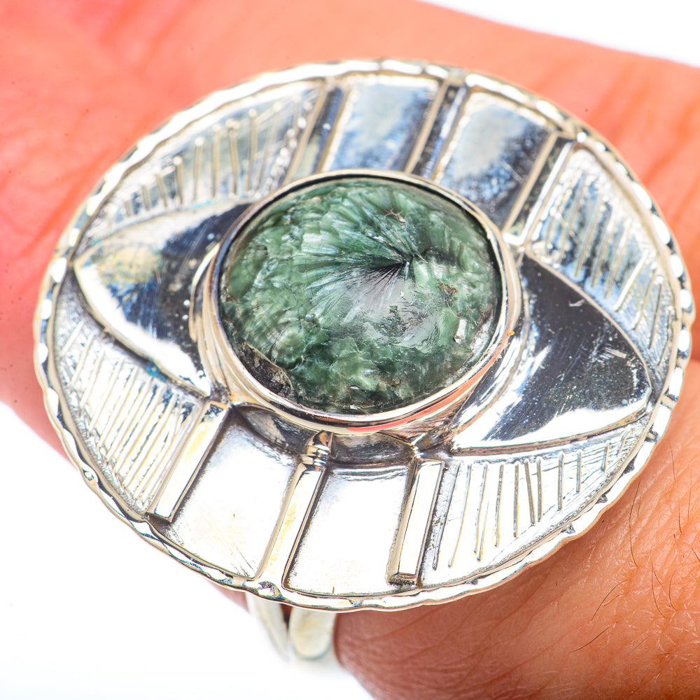 Seraphinite Rings handcrafted by Ana Silver Co - RING73106
