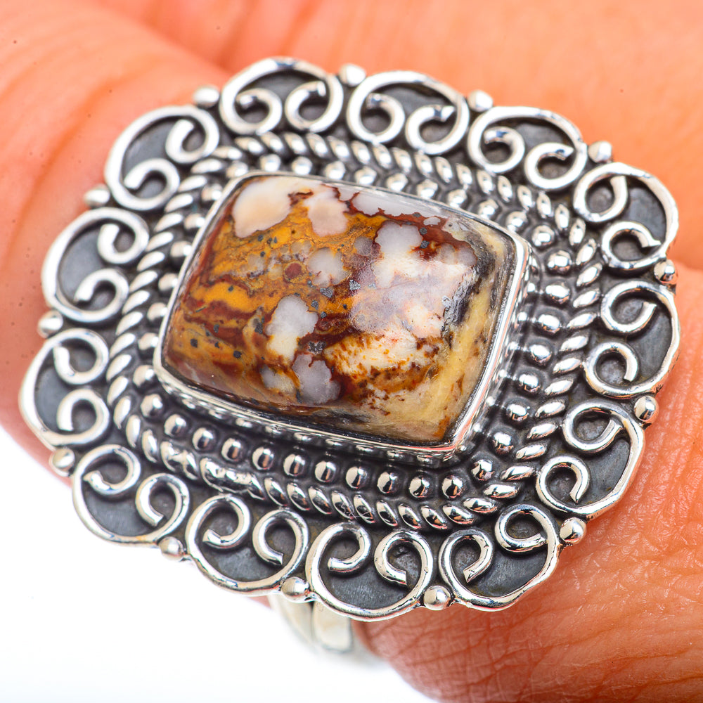 Peanut Wood Jasper Rings handcrafted by Ana Silver Co - RING73111