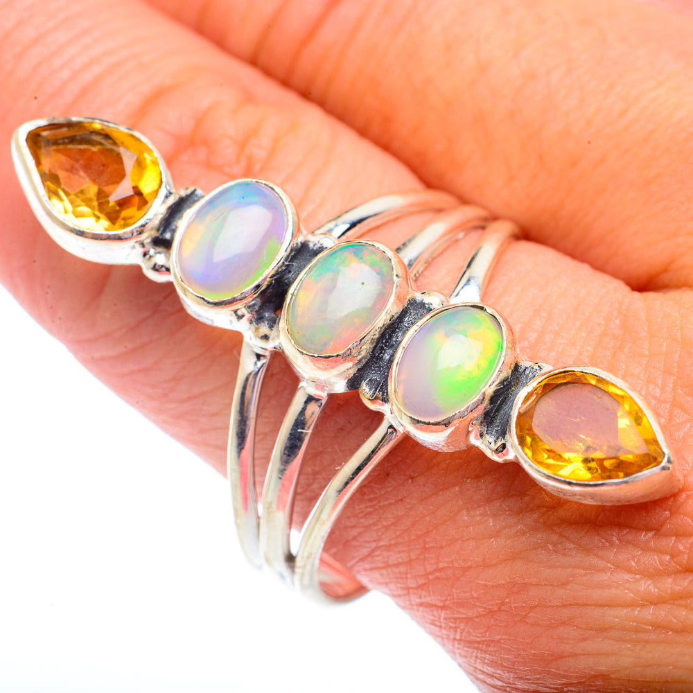 Ethiopian Opal Rings handcrafted by Ana Silver Co - RING73130