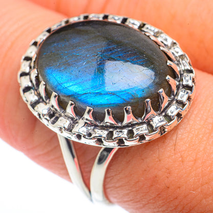 Labradorite Rings handcrafted by Ana Silver Co - RING73146